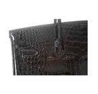 Hermes Birkin 35 Noir Porosus Crocodile Gold Hardware