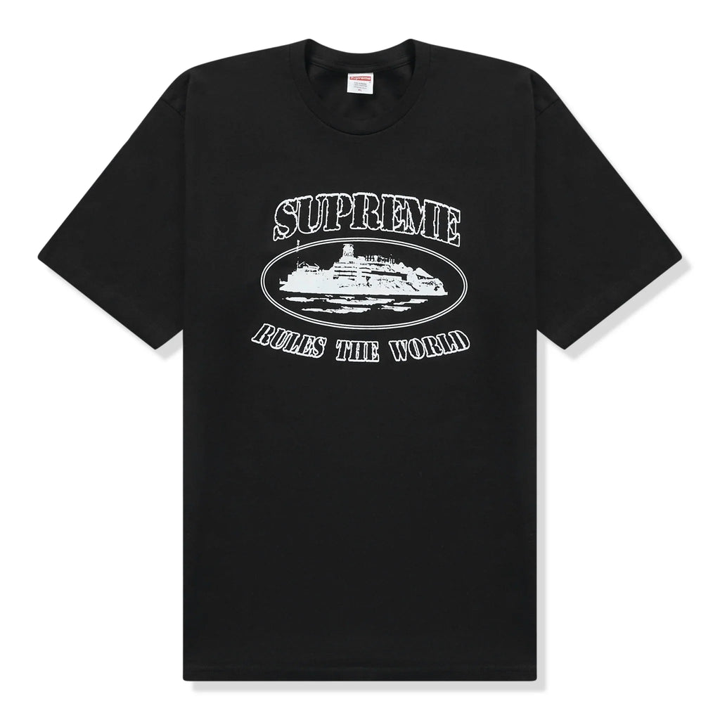 Supreme x Corteiz Rules The World T Shirt - Black