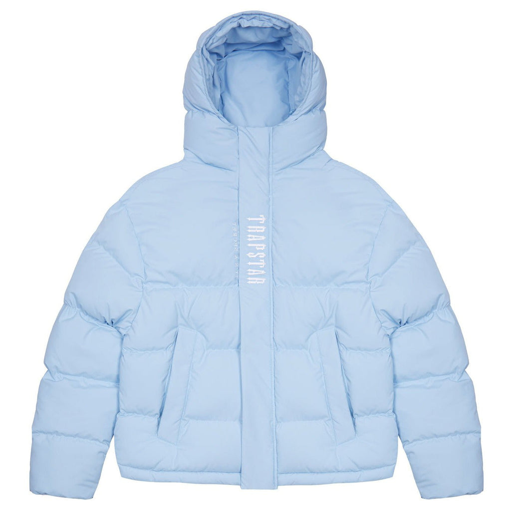 Trapstar Decoded Hooded Puffer Jacket 2.0 - Ice Blue