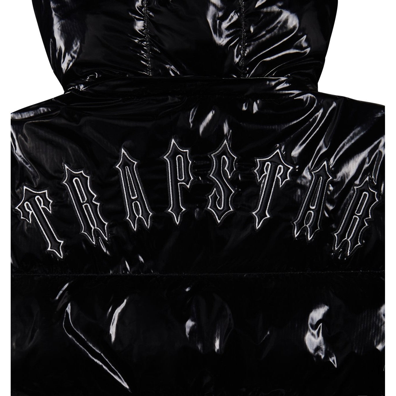 Trapstar Irongate Detachable Hooded Puffer Jacket - Shiny Black