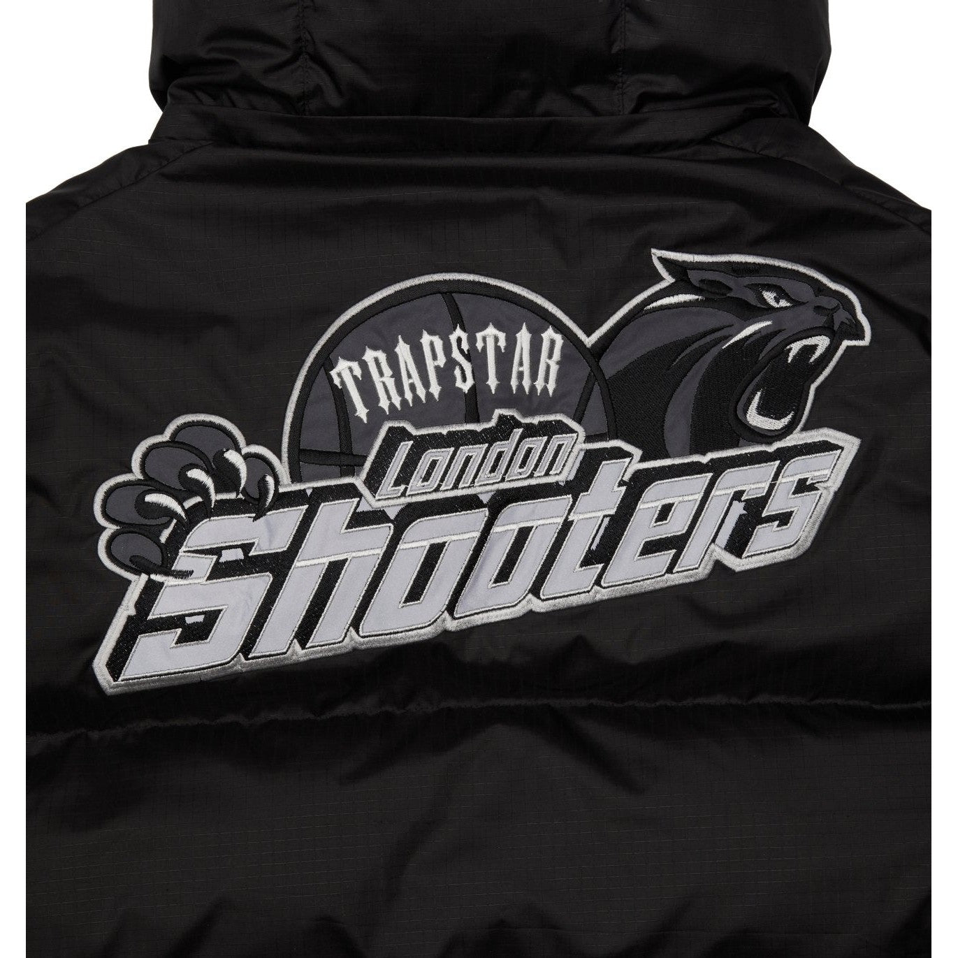 Trapstar Shooters Hooded Puffer Jacket - Black / Reflective