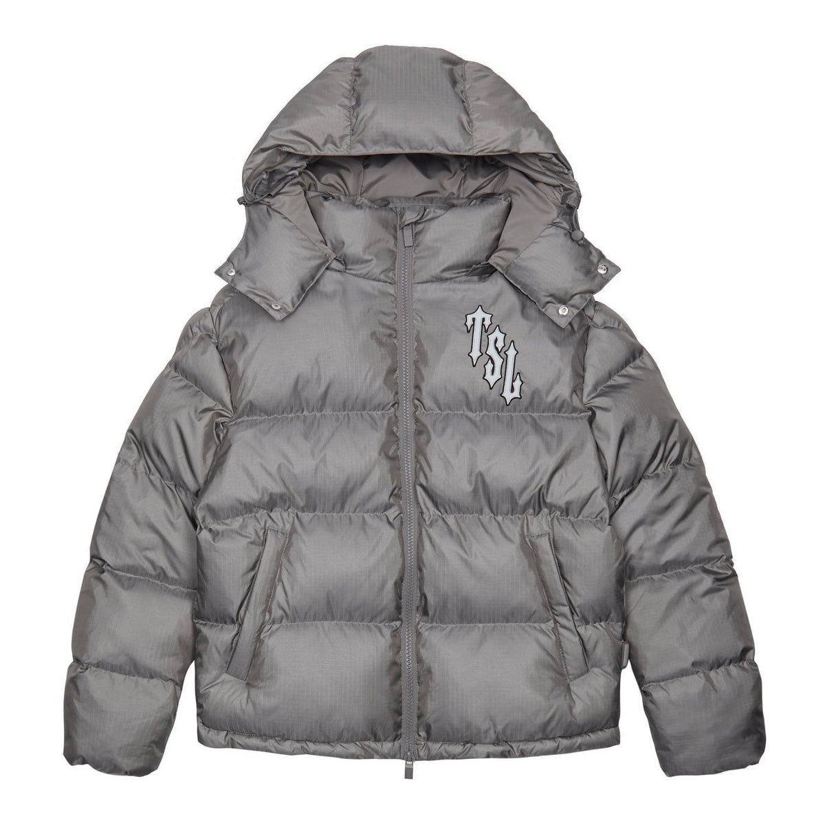 Trapstar Shooters Hooded Puffer Jacket - Grey