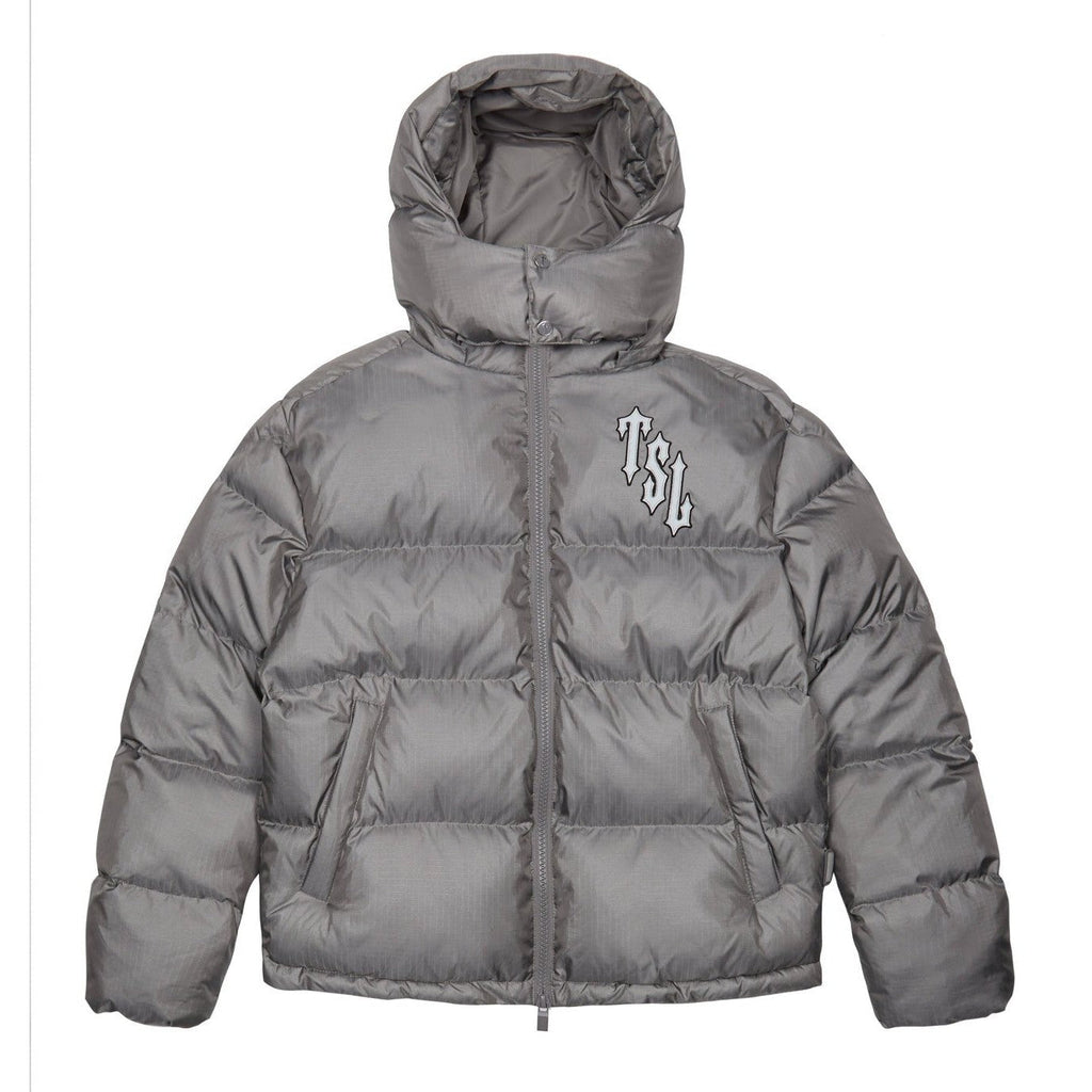 Trapstar Shooters Hooded Puffer Jacket - Grey