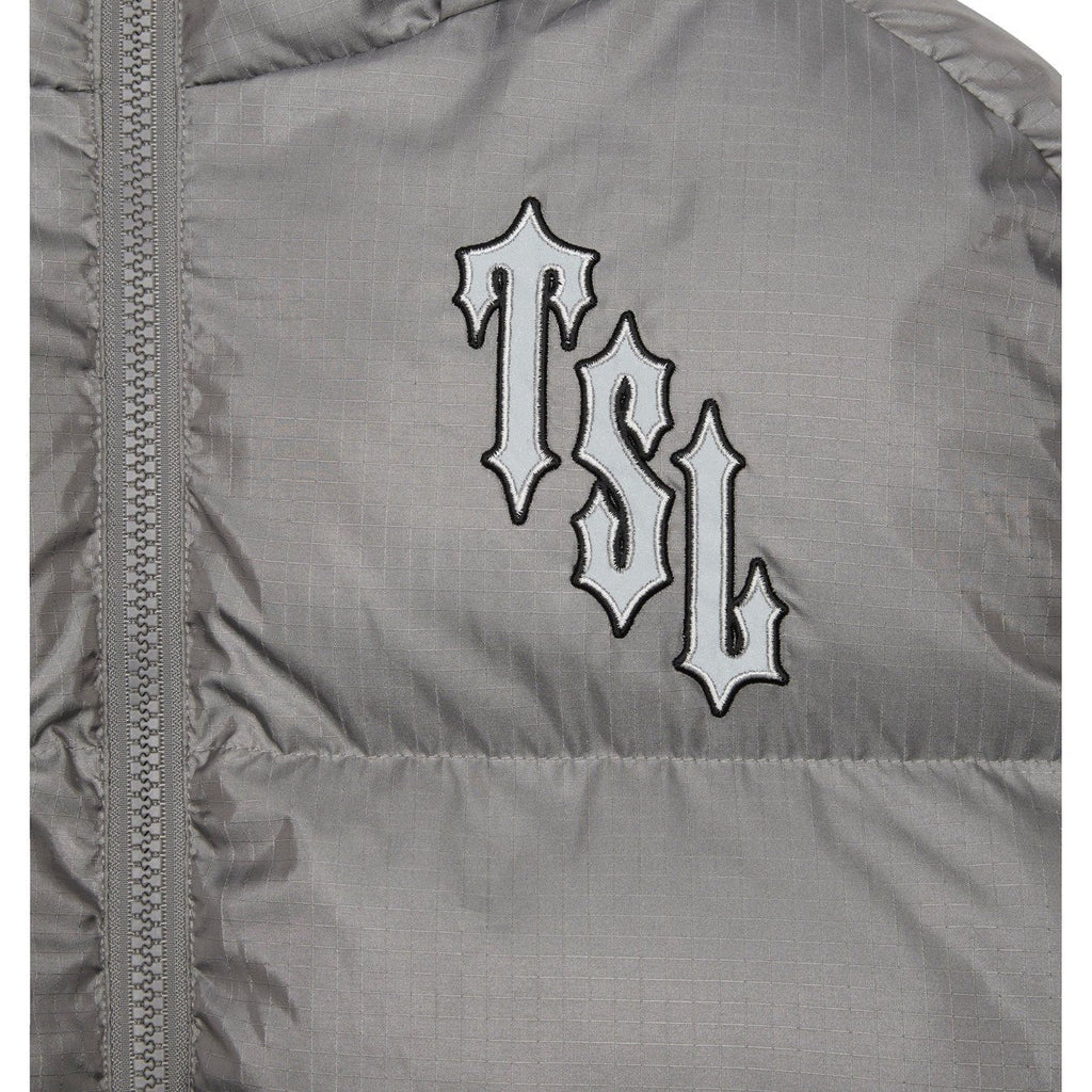 Trapstar Shooters Hooded Puffer Jacket - Grey
