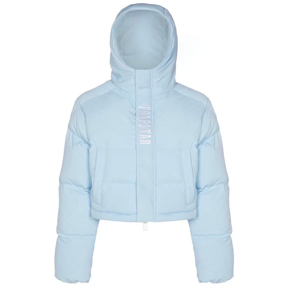 Trapstar Women's Decoded 2022 Hooded Puffer Jacket - Ice Blue