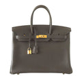 Hermes Birkin 35 Vert Bronze Veau Togo Leather Gold Hardware
