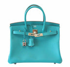 Hermes Birkin 30 Blue Paon Epsom Leather Palladium Hardware