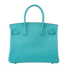 Hermes Birkin 30 Blue Paon Epsom Leather Palladium Hardware