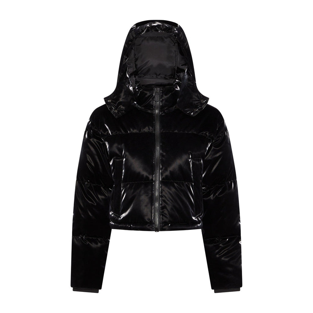 Trapstar Women's Arch AW23 Hooded Puffer Jacket - Gloss Black