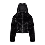 Trapstar Women's Arch AW23 Hooded Puffer Jacket - Gloss Black