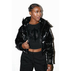 Trapstar Women's Arch AW23 Hooded Puffer Jacket - Gloss Black